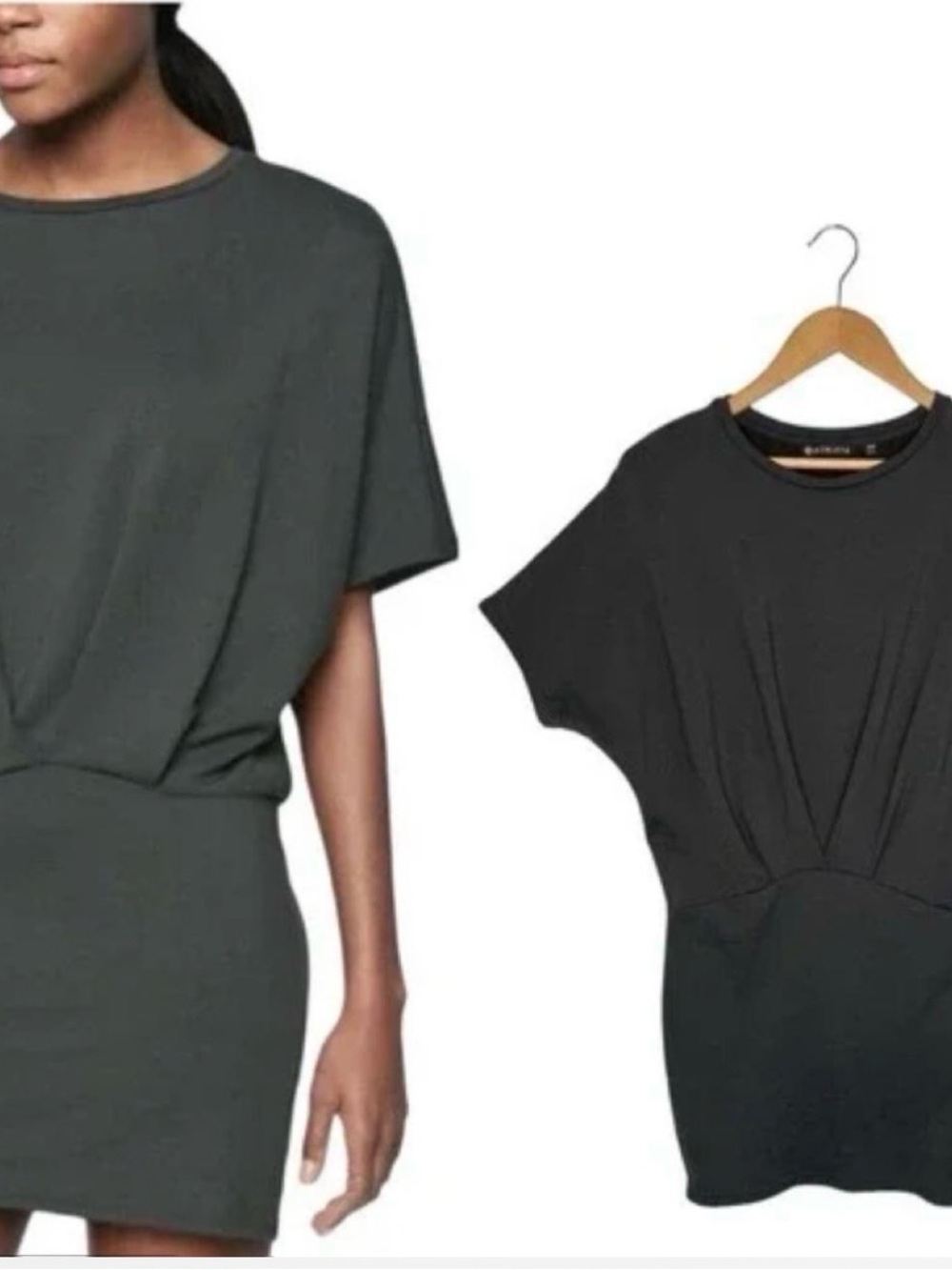 Athleta Mini Dress in Dark Charcoal Black
